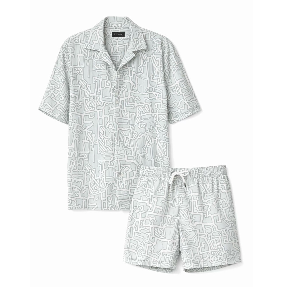 Ermenegildo Zegna [Set] Print Shirt + Swim Shorts